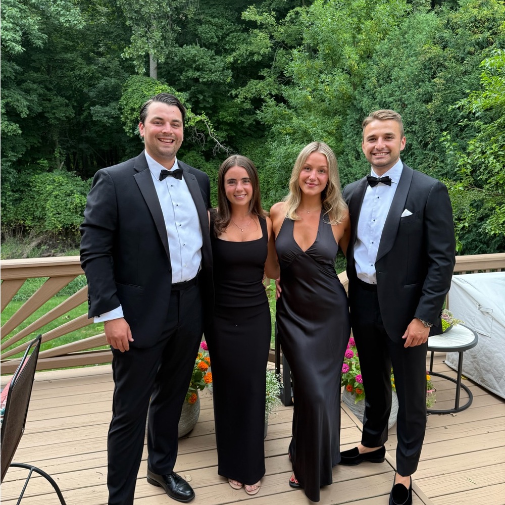 Peppermayo Black Satin Gown